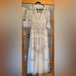 Cream Needle & Thread Gown